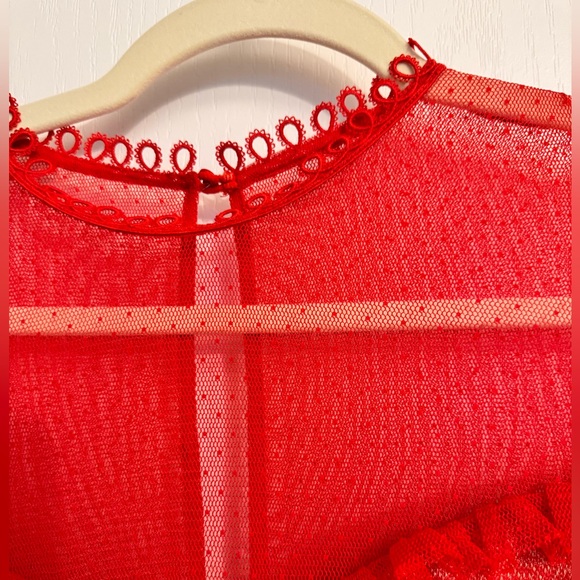 Three Floor Couture Red Dress - Picture 3 of 11